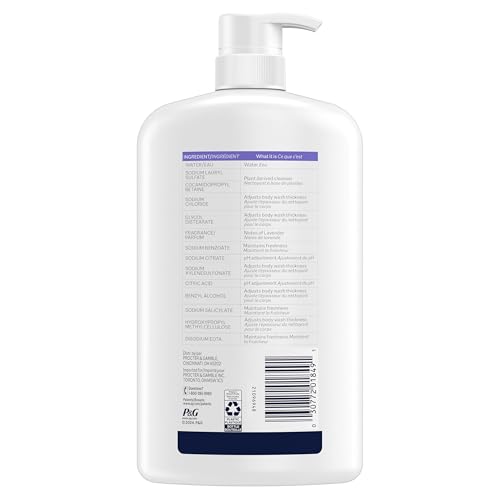 Ivory Body Wash, Designed for the Whole Family, Gentle Formula, Free of Dyes Heavy Perfumes Parabens Phthalates & Silicones, Lavender Scent, 35 oz