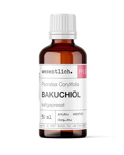 wesentlich. Bakuchi Öl Natürliche Retinol-Alternative für ein verfeinertes Hautbild | Anti-Aging Gesichtspflege zur Milderung von Linien | 100% rein in 50ml Braunglas