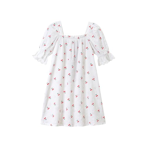 BANGSAUR Girls' Vintage Dresses, Cotton Princess Sleepshirts, Kids 3-12 Years2