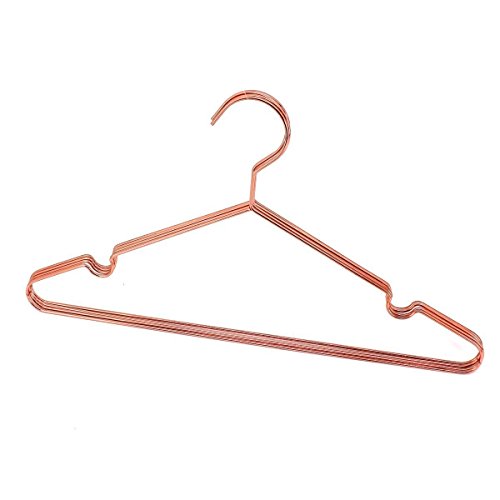 10Pack Koobay 13" Children Rose Copper Gold Shiny Metal Wire Top Clothes Hangers For Shirts Coat Storage & Display #TOP1