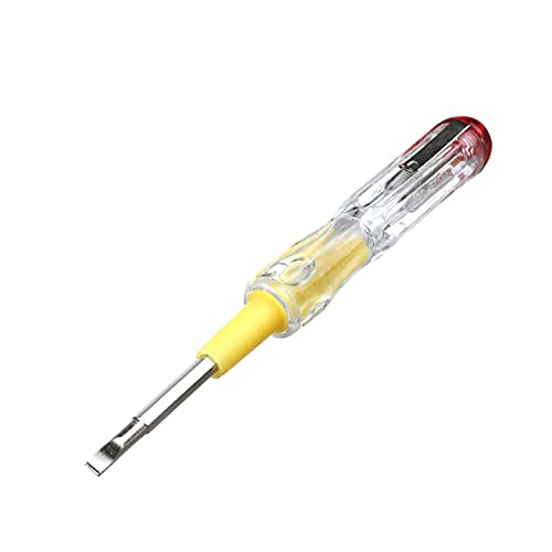 Image of Fielect Tester Screwdriver, Voltage Tester Pen 100-500V Circuit Tester Pen Contact Voltage Detecter Pen Dual Head Slot Screwdriver Detector, 1pcs