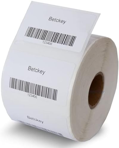 BETCKEY - Compatible DYMO 30334 (2-1/4" x 1-1/4" Removable) Medium Multipurpose Labels - Compatible with Rollo, DYMO Labelwriter 450, 4XL & Zebra Desktop Printers[1 Rolls/1000 Labels]