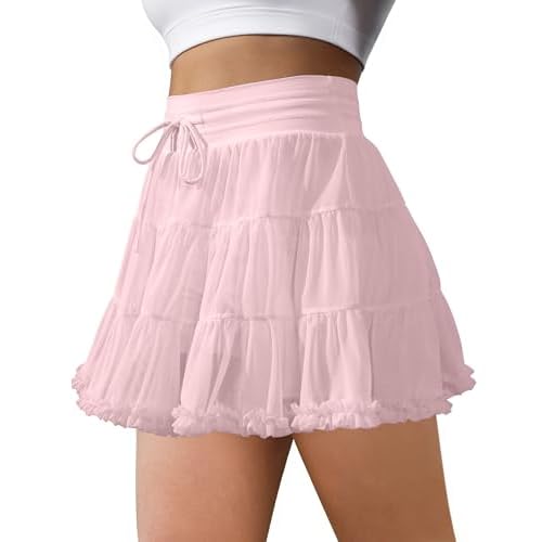 COPYLEAF Pleated Tennis Skirts for Women High Waisted Golf Skirt with Pockets Athletic Workout Casual Skorts Sky Blue X-Small
