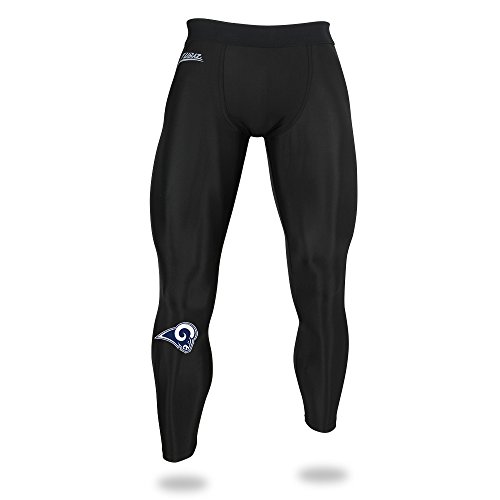 Zubaz NFL Los Angeles Rams Men's Active Compression Legging - Black Size XXLarge