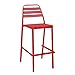 Vacchetti 6442580000 - Taburete Bar de Aluminio Las Vegas, Color Rojo