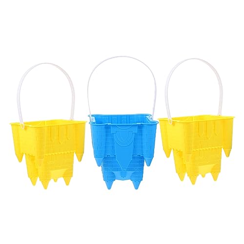 ibasenice 3 Piezas Barril del Castillo Games Toys Beach Toys Pool Toys balde Praia Juguetes de Playa de Verano Cubos de Almacenamiento de Arena moldes de Arena Juguetes Abdominales