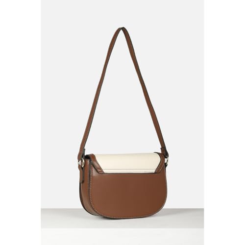 Image of Van Heusen Women's Chic Sling Bag |Brown Contrast Lining| Detachable Strap