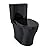 TOTO® Aquia® IV Two-Piece Elongated Dual Flush 1.28 and 0.9 GPF Universal Height Toilet, WASHLET®+ Ready, Ebony - MS446124CEMFN#51