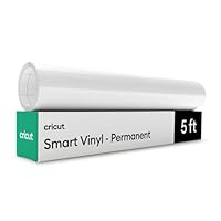 Cricut Smart Permanent Adhesive Vinyl | 30.5 cm × 1.52 m | White | Self-Adhesive Vinyl Sheet | Ideal for Customising Mugs, Bottles, Labels, Signs & DIY Crafts