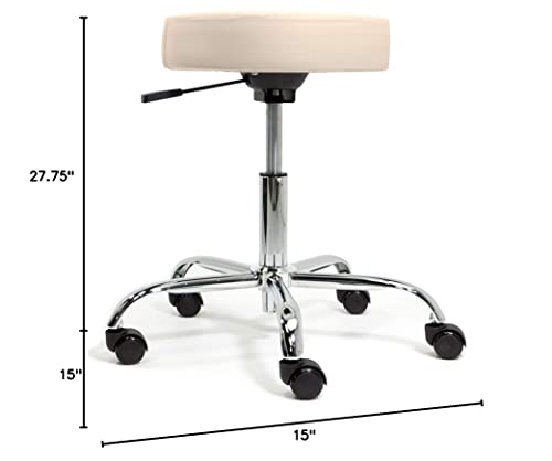 Earthlite Pneumatic Rolling Stool - Commercial Grade, Adjustable, Cfc-Free, No Leaking - Spa, Massage & Medical Chair #TOP6