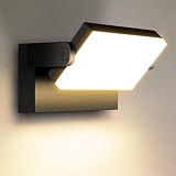 Kingwen Applique Murale Extérieure LED 40W Orientable 360° 3000K Noire...