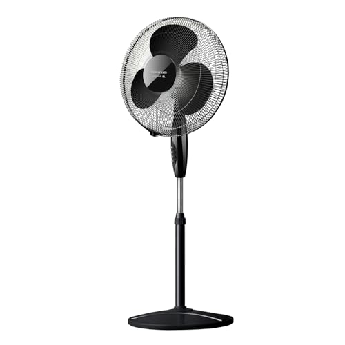 Taurus - Stand Fan Greco 16CR Elegance | 45W |sistema de oscilación | Inclinación regulable manual|3 aspas de 40cm |3 velocidades |Base redonda y altura ajustable| Asa de transporte|Rejilla extraíble