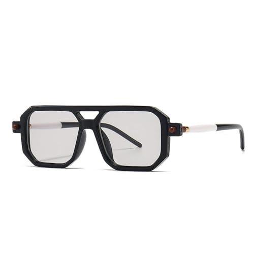 Lunettes de soleil rétro léopard orange à double pont pour l'été