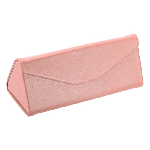 Image of PATIKIL Foldable Glasses Case, Triangle Magnetic Sunglasses Organizer Case PU Leather Hard Eyeglass Case (1 Pcs)