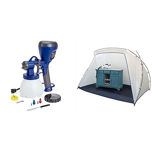 HomeRight C800971.A Super Finish Max HVLP Paint Sprayer, Spray Gun & Wagner Studio Spray Tent, Portable Spray Paint Booth, Spray Paint Tent Large, paintspray shelter Tent, Paint Spray Booth Tent