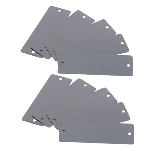 GARIOUANS 10 Piezas Placas de Nombre de Acero Inoxidable para Grabado Etiquetas Metálicas para Oficina Uso Industrial y Creativo Resistentes y Versátiles