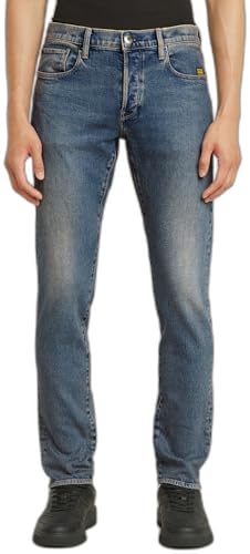 G-STAR Raw - Mens 3301 Slim Jeans, Color Antique Faded Lithium Flame, Size: 29W x 30L