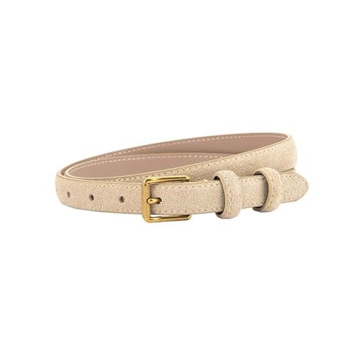 Mooybay Cinturón vintage de 1,8 cm de ancho con acabado de ante para mujer, con hebilla de aleación. Ideal para vaqueros o vestidos.,105