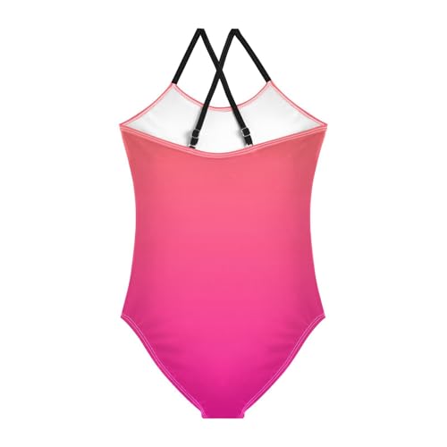 Red Gradient Bathing Suits for Girls Swimsuit Summer Beach Swimwear One Piece Swimsuits2