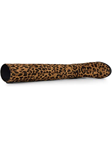 Allegra K Allegra K Women's Round Toe Block Heeled Leopard Knee High Boots - 7.5 M US