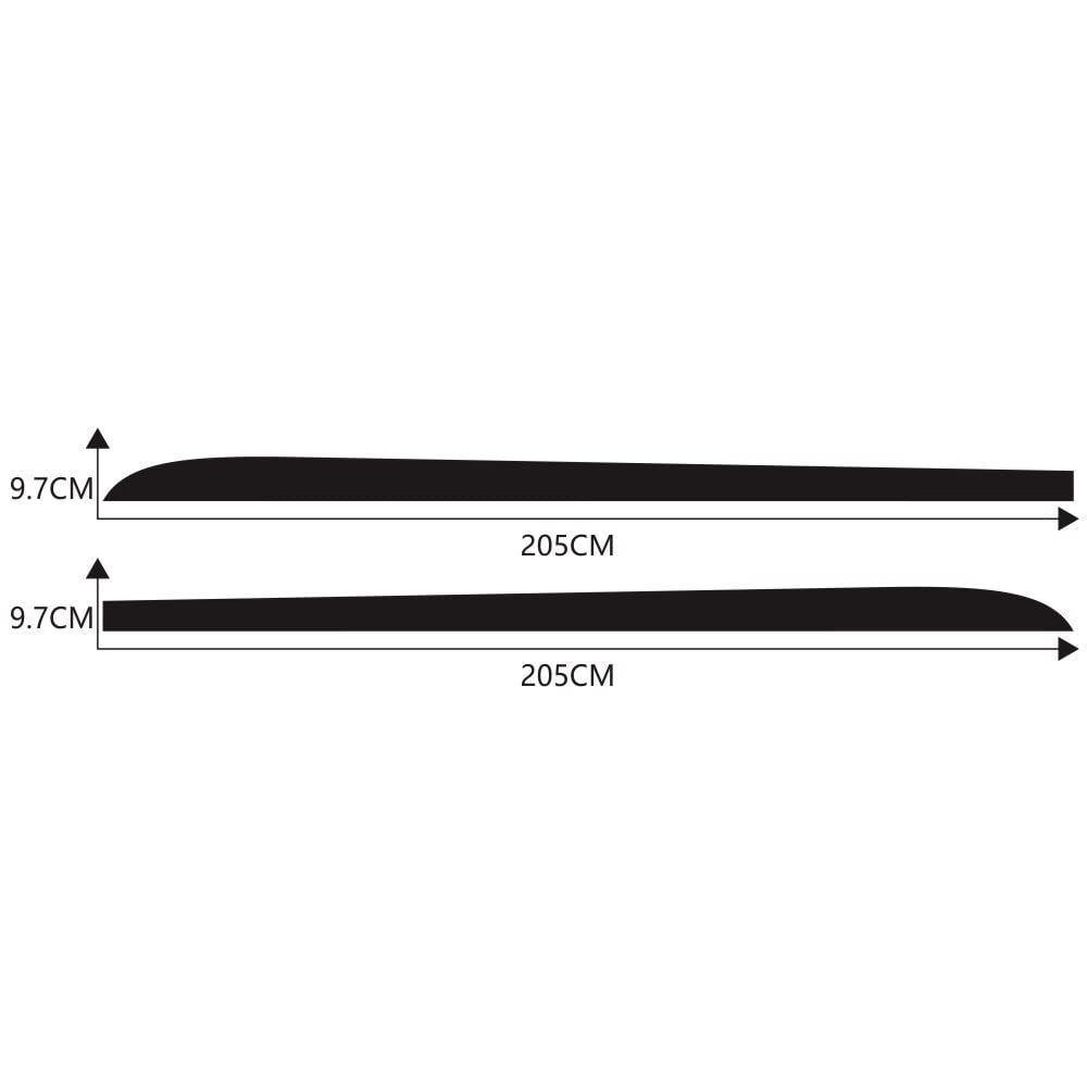 ANTWAX Decalcomanie Adesive Per Auto Spoiler E Strisce Laterali In PVC Per BMW (Nero) - Facili Da Installare E Rimuovere
