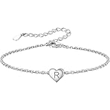 Generisch Reloj de pulsera pulsera con charms pulseras de cadena de plata de ley 925 para mujer Letter Z Pulsera elástica con tabla infantil (R, talla única)