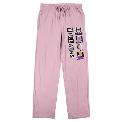 Disney Villains Sleep Pant Screen Print on Pink Adult