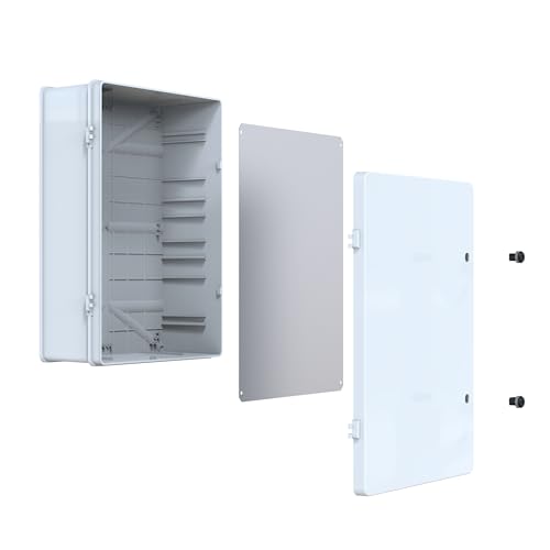 YAVUZ Abs Pano 50 x 70 x 22.5 cm Taban Saclı IP65 Plastik Pano Montaj Plakalı Elektrik Kutusu Pano Darbeye Dayanıklı Dış Ortam Muhafaza Kutusu ABS Pano POLİ 025