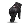 TVS Racing Rogue Riding Gloves | TPR Knuckle Guard | Touchscreen Fingertip | Airmesh Panels | Micro Suede Grip | 3mm Palm Padding | Velcro Strap | Motorcycle & Bike Riding Gloves (Black/XL)