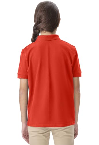Image of Classroom School Uniforms for Boys and Girls Short Sleeve Pique Polo | Unisex Youth Shirt, Matching Ribbed Collar, Banded Sleeves, Three-button Placket, Comfortable Fit, School Uniform Essential