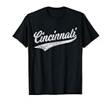 CINCINNATI OHIO RETRO SCRIPT SPORTS JERSEY FLAG T-Shirt
