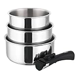 ✅Nettoyage à l’éponge ou au lave-vaisselle. NB: En cas de résidus tenaces, laissez tremper la casserole avec un mélange de vinaigre blanc, de bicarbonate et de liquide vaisselle pendant une à deux heures, puis frotter avec une éponge métallique. Pour un nettoyage en profondeur sain et naturel, vous pouvez utiliser de la pierre d’argile.