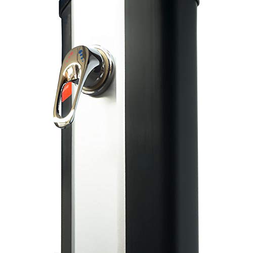 Viesta VSS35FS Solardouche, zwart en zilver, met uv-bestendig waterreservoir van 35 liter, met voetenwasbak en… - Image 7