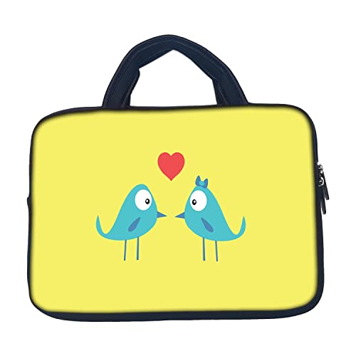 Image of Theskinmantra Love Birds Laptop Sleeve Bag with Zipper & Handle for Screen Size 15.6 inches Laptop /Notebook 15.6 / MacBook 15.4 / Chrombook 15.6.
