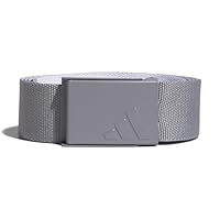 adidas Golf Men's Reversible Webbing Belt, grey sley/white, OSFM