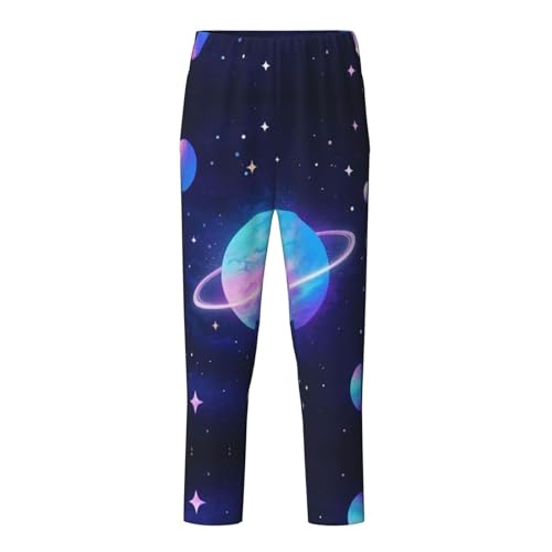 Pajama Pants Pajama Bottoms with Elastic Waistband Sleepwear Lounge PantsUniverse Starry Sky Planets