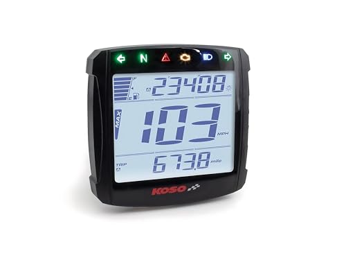 Compteur De Vitesse XR-S 01 Koso Numérique Universel Vitesse/Odo/Voyage/Temps/Bleu Carburant E-Mark