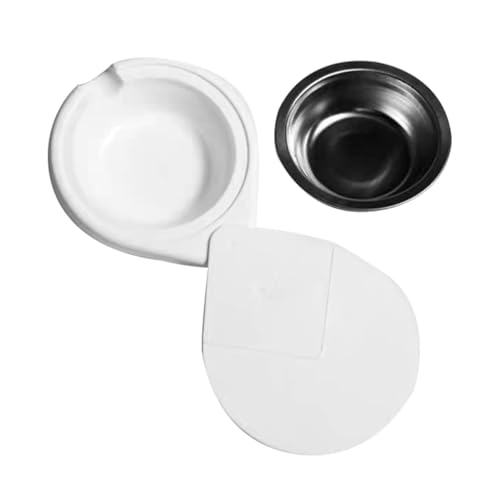 PAMINGONO Posacenere Girevole in Acciaio Inox Rimovibile con Coperchio Nascosto, Montaggio Adesivo Sotto Scrivania per Fumatori, Contenitore Salvaspazio per Casa e Ufficio