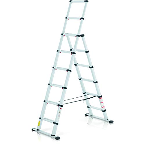 Preisvergleich Produktbild Zarges GmbH 41115 Teleskop Kombileiter 8 + 2 Stufen