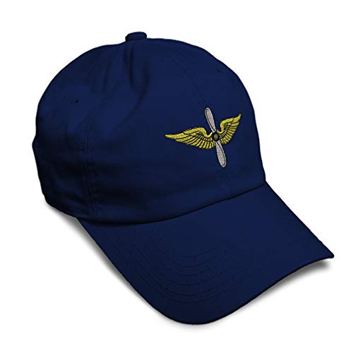 Speedy Pros Soft Baseball Cap Army Aviation Embroidery Military Insignias Twill Cotton Dad Hats for Men & Women Buckle Closure Navy Design Only