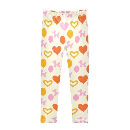 Cute Balloon Light Girls Leggings,Workout Leggings for Girls Toddler Athletic Leggings Size for 3-10T