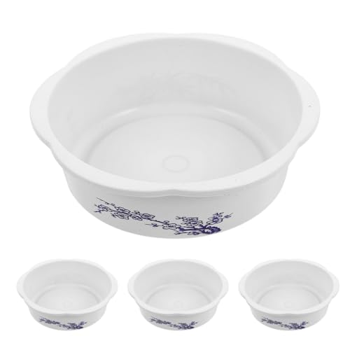 WRITWAA 4 Pezzi Vaso per Piante Acquatiche Rotondo senza Fori Ciotola per Fioriera di Loto e Ninfea Vaso da Fiori Creativo per Interni ed Esterni Decorazione Giardino e Ufficio