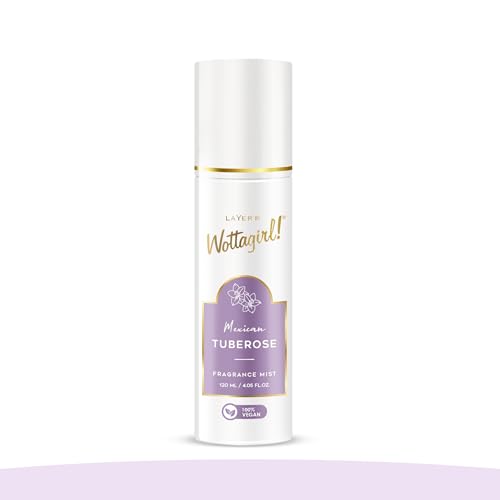 Image of Layer'r Wottagirl Mexican Tuberose Fragrance Mist - 100% Vegan - Bold & Floral Scent with Tuberose, Rose, Cypress & Cedarwood - Long-Lasting Fragrance Mist for Women (120ml)