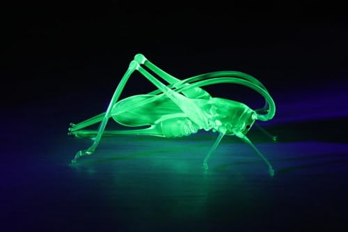 Uranium Glass Grasshopper Insect Sculpture Collectible