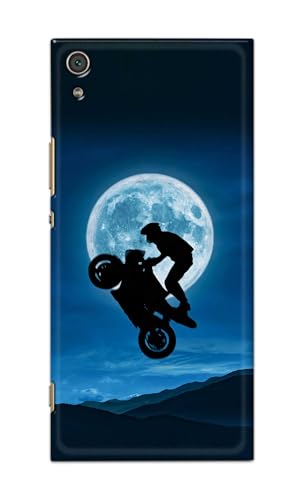 Image of Printed Hard Back Cover for Sony Xperia XA1 Ultra Back Cover (Biker On Moon) -190724(DP)