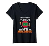 Photo Gallery donna maldivian flag shirt i divertente maldives vacation gift maglietta con collo a v Photo Gallery donna maldivian flag shirt i divertente maldives vacation gift maglietta con collo a v