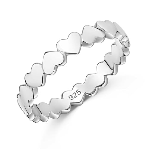 Bague cœur argent 925 Materia SR-74 idée cadeau femme et fille taille 54 58