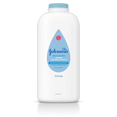 Image of Johnson's Baby Powder with Naturally Derived Cornstarch Aloe & Vitamin E, Hypoallergenic, 22 oz (Pack of 6)