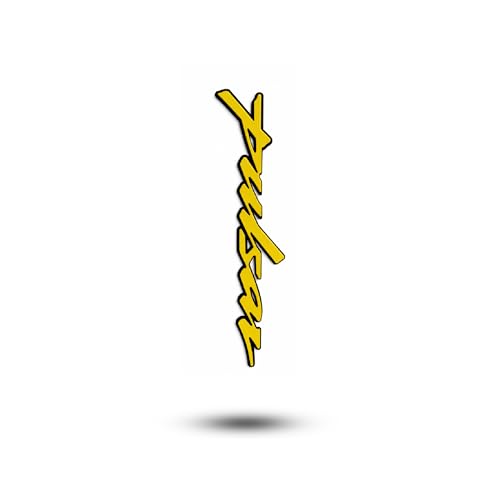 Image of RJVON - Pulsar Bike Emblem Decal Sticker 3D Badge Tank Logo Pulsar Sticker(Set of 2) (Yellow)