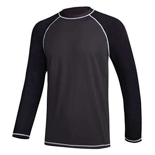 LBL T-Shirt Homme Anti-UV UPF50+ Noir/Gris 2XL